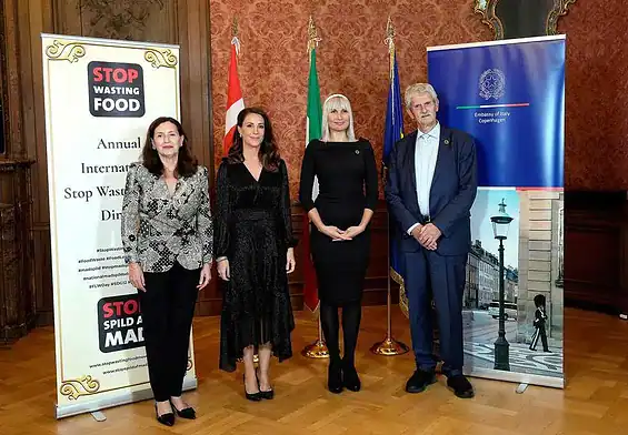 PRESSEMEDDELELSE - Den Italienske Ambassade og Stop Spild Af Mad afholdt middag med fokus på madspild med H.K.H. Prinsesse Marie som æresgæst