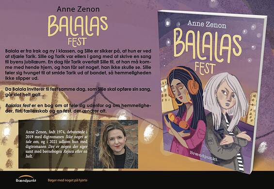 PRESSEMEDDELELSE - 18. april 2024 udkommer tween-romanen Balalas fest af Anne Zenon!