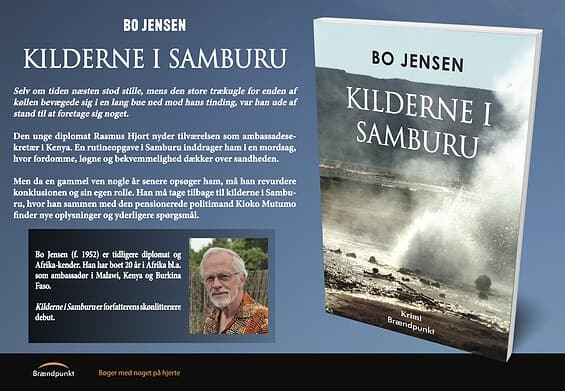 PRESSEMEDDELELSE - 30. maj 2024 udkommer krimien Kilderne i Samburu af tidligere ambassadør Bo Jensen!
